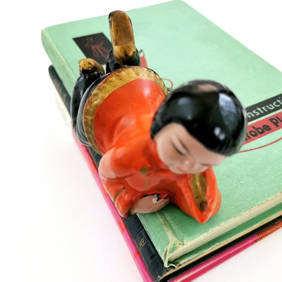 50s Ceramic Chinese Girl Shelf Edge Figurine - Picture 13 of 16